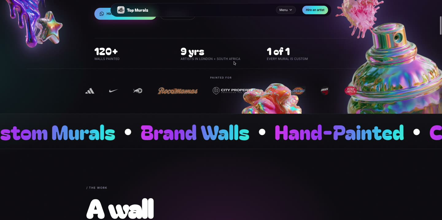 The Top Murals website